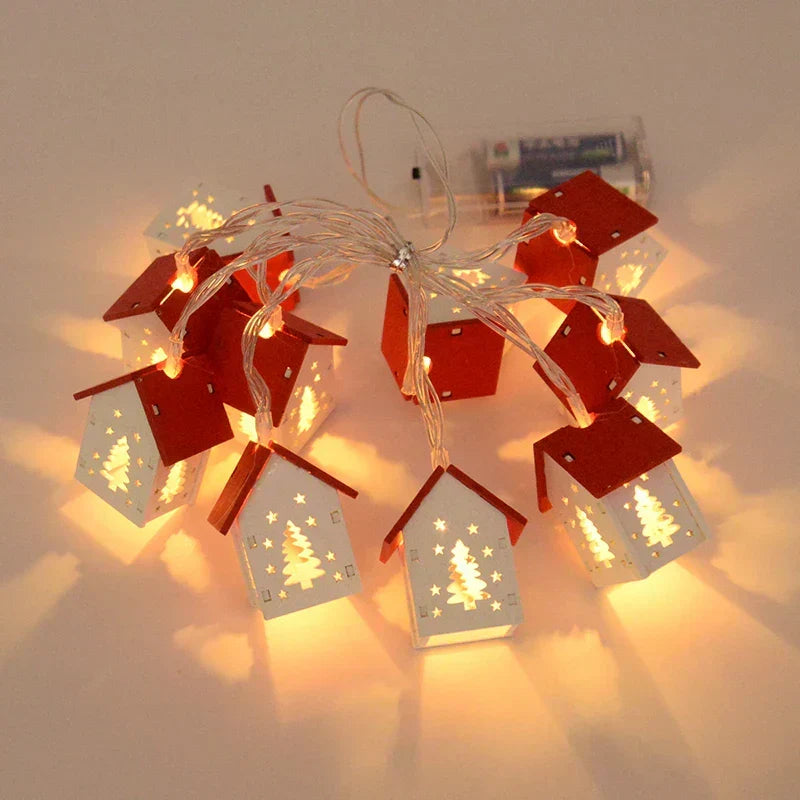 Casette di Natale in legno con luci LED - GlowHouse