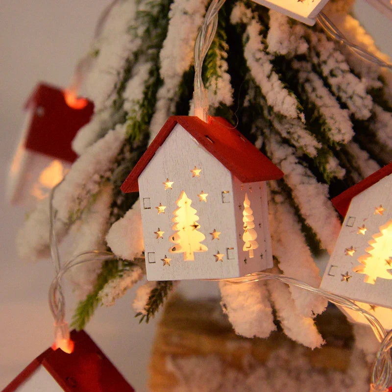 Casette di Natale in legno con luci LED - GlowHouse