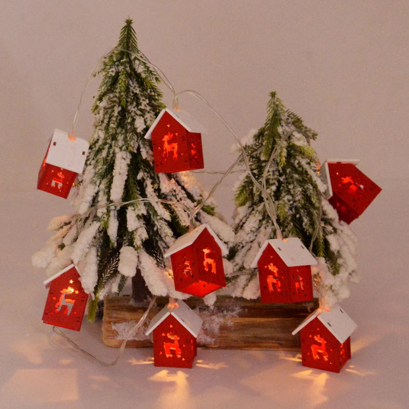 Casette di Natale in legno con luci LED - GlowHouse