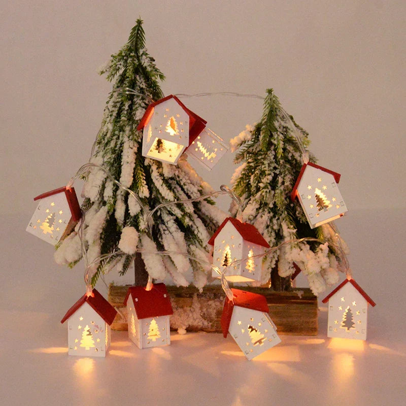 Casette di Natale in legno con luci LED - GlowHouse
