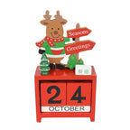 Calendario per il conto alla rovescia di Natale dipinto in legno | Decorazioni festive per la casa di Natale e regalo per il conto alla rovescia di Capodanno