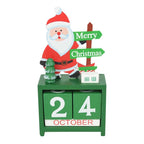 Calendario per il conto alla rovescia di Natale dipinto in legno | Decorazioni festive per la casa di Natale e regalo per il conto alla rovescia di Capodanno