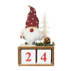 Calendario per il conto alla rovescia di Natale dipinto in legno | Decorazioni festive per la casa di Natale e regalo per il conto alla rovescia di Capodanno