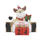 Calendario per il conto alla rovescia di Natale dipinto in legno | Decorazioni festive per la casa di Natale e regalo per il conto alla rovescia di Capodanno