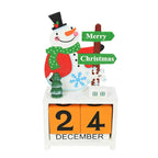 Calendario per il conto alla rovescia di Natale dipinto in legno | Decorazioni festive per la casa di Natale e regalo per il conto alla rovescia di Capodanno