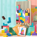 Puzzle educativo per bambini in legno Tetris