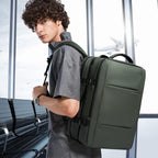 Zaino da viaggio impermeabile espandibile 26–45L con scomparto laptop e modalità borsone