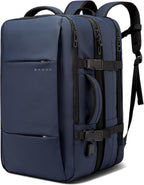 Zaino da viaggio impermeabile espandibile 26–45L con scomparto laptop e modalità borsone