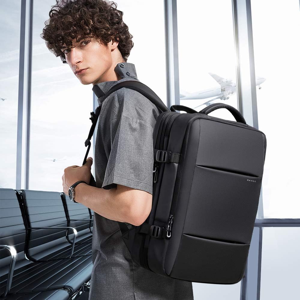 Zaino da viaggio impermeabile espandibile 26–45L con scomparto laptop e modalità borsone