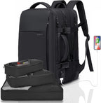 Zaino da viaggio impermeabile espandibile 26–45L con scomparto laptop e modalità borsone