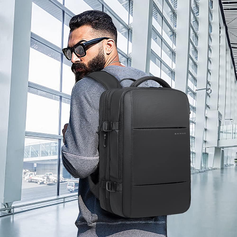 Zaino da viaggio impermeabile espandibile 26–45L con scomparto laptop e modalità borsone