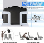 Zaino da viaggio impermeabile espandibile 26–45L con scomparto laptop e modalità borsone