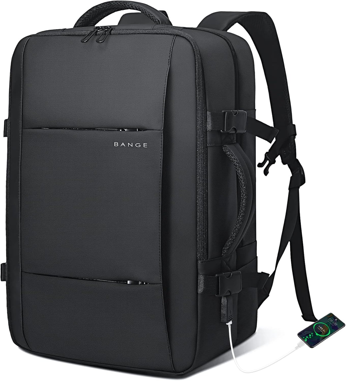 Zaino da viaggio impermeabile espandibile 26–45L con scomparto laptop e modalità borsone